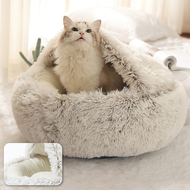Rund Plysj Hundeseng | Luvikno
