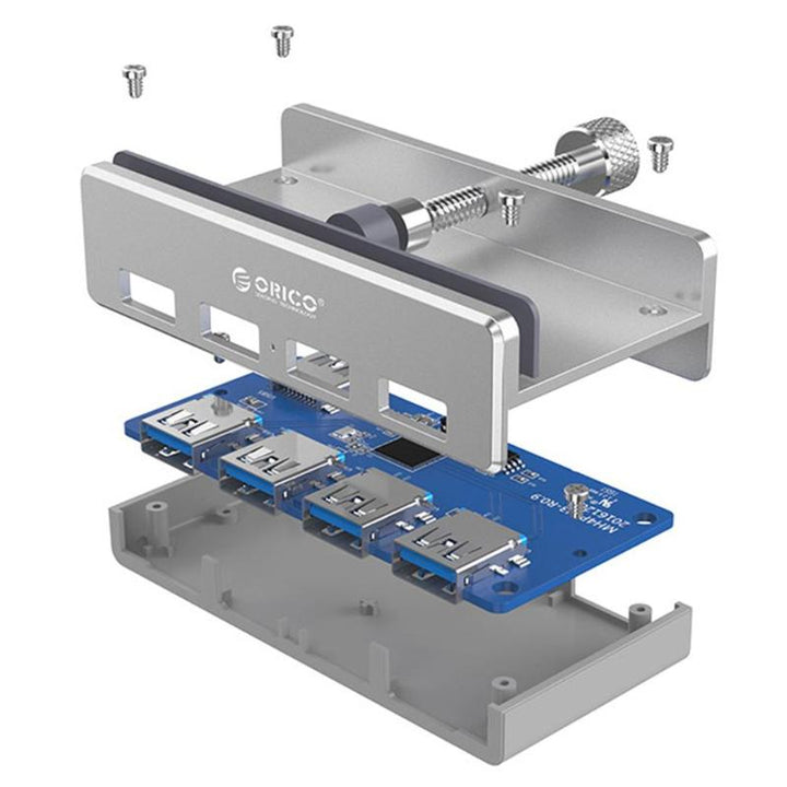 4 Port Klipp-Type USB 3.0 Aluminiums Hub | Luvikno