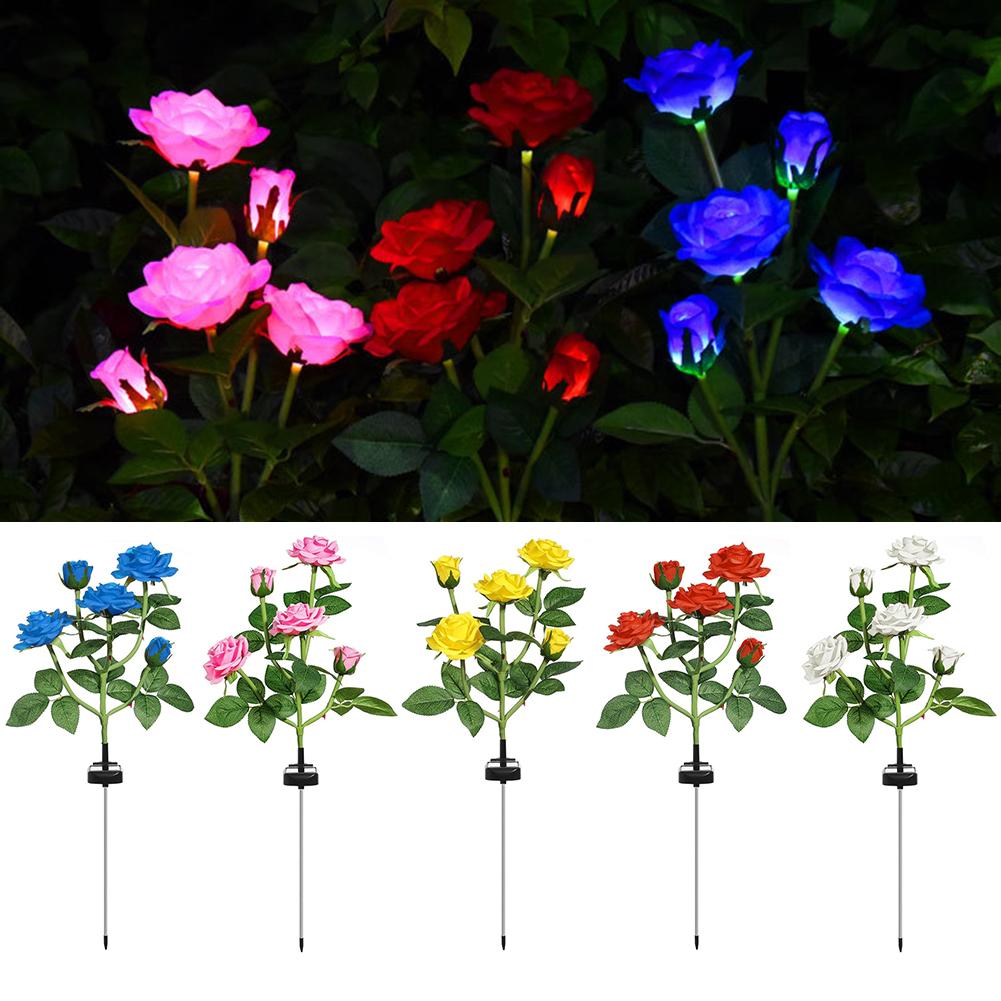 LED Solcelle Rose Dekorativ Lys | Luvikno
