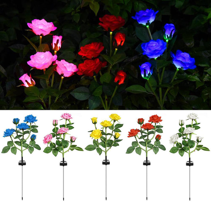 LED Solcelle Rose Dekorativ Lys | Luvikno