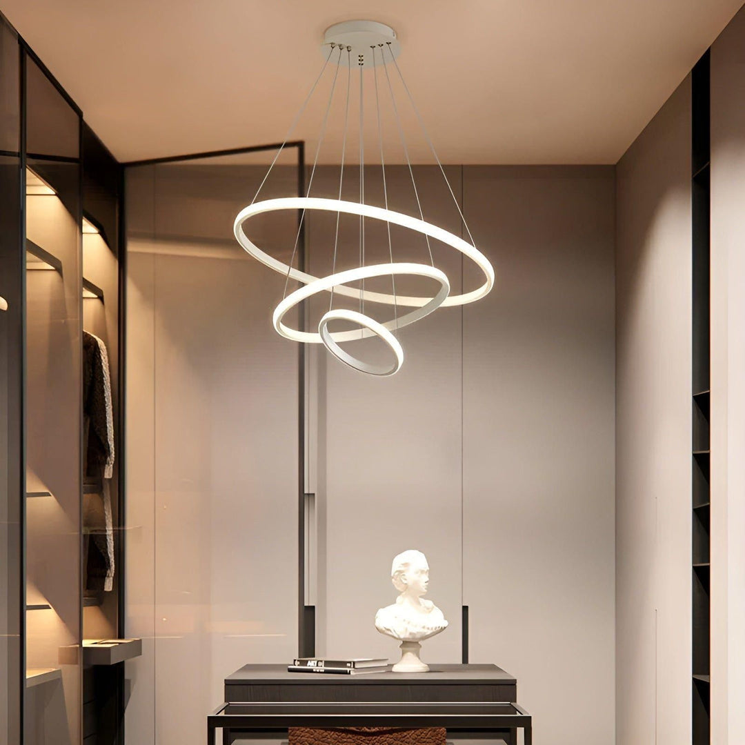 LED pendellampe med kuledesign – Moderne og Elegant | Ideell for stue eller spisestue | Luvikno