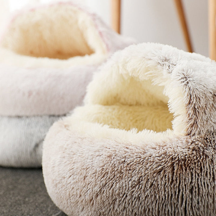 Rund Plysj Hundeseng | Luvikno