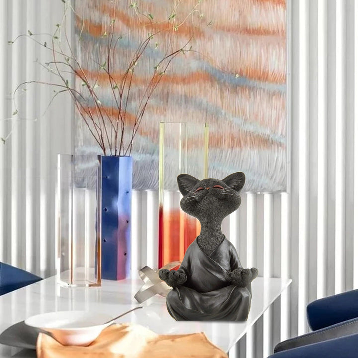 Whimsical Buddha Cat Figur Figur | Luvikno