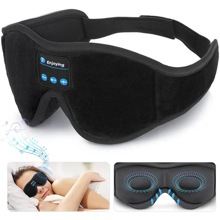 Luvikno | LuxeSlumber Bluetooth Søvnmaske | Nyt HD Lyd for Uavbrutt Hvile