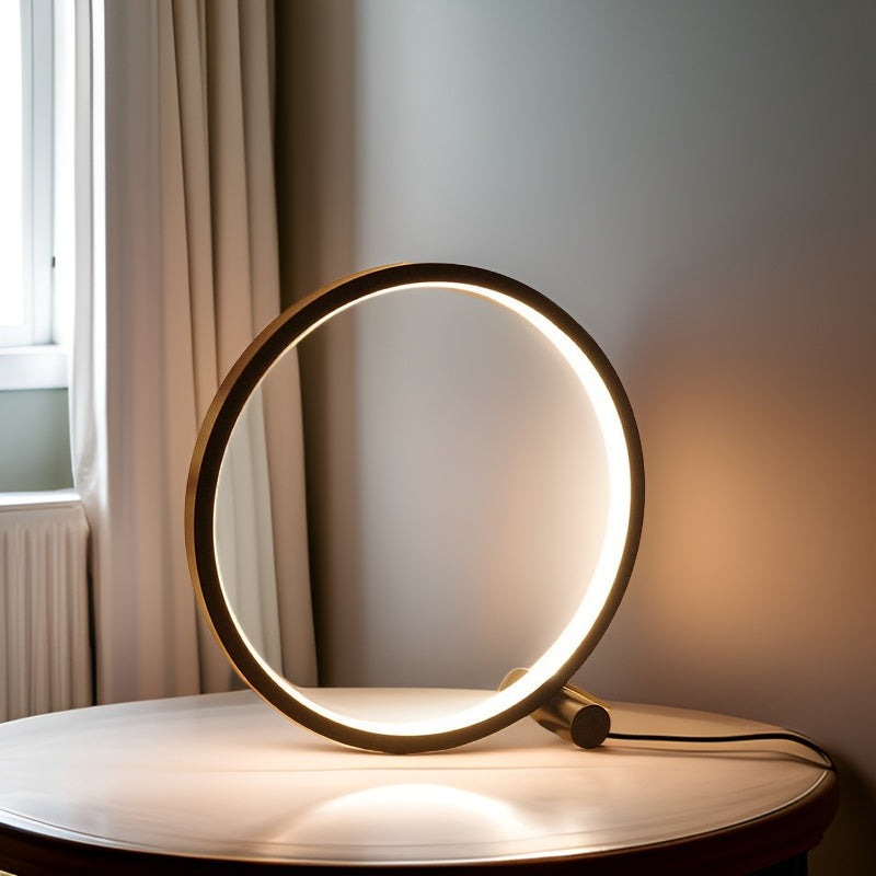 Minimalist Dimmbar Bordlampe - EclipseAura Lampe | Luvikno