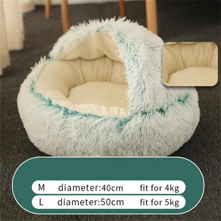 Rund Plysj Hundeseng | Luvikno