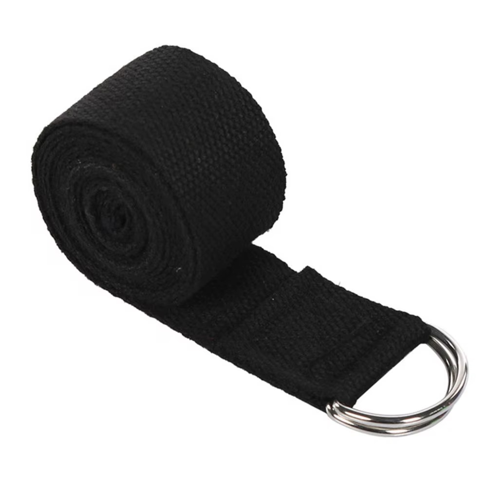 Premium bomull yoga stropp med justerbar D-ring spenne for stretching og pilates Luvikno