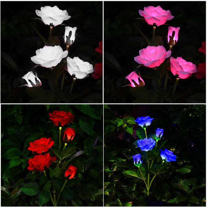 LED Solcelle Rose Dekorativ Lys | Luvikno