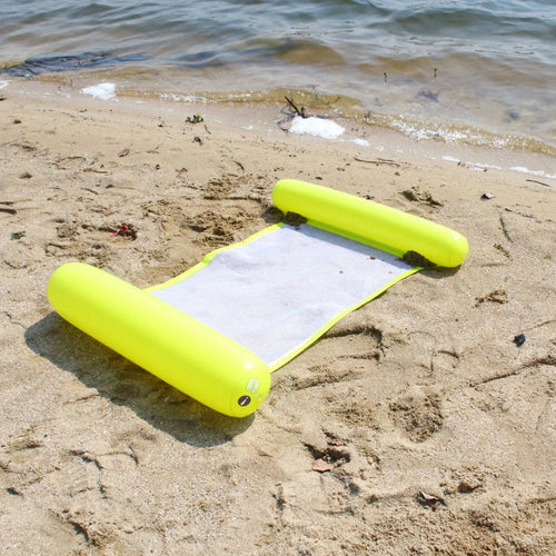 Luvikno | AQUAVIVA Oppblåsbar Vann Hengekøye | 130×70 cm | Foldbar Basseng Lounger med Ryggstøtte | Svømme Seng for Basseng, Strand & Ferie