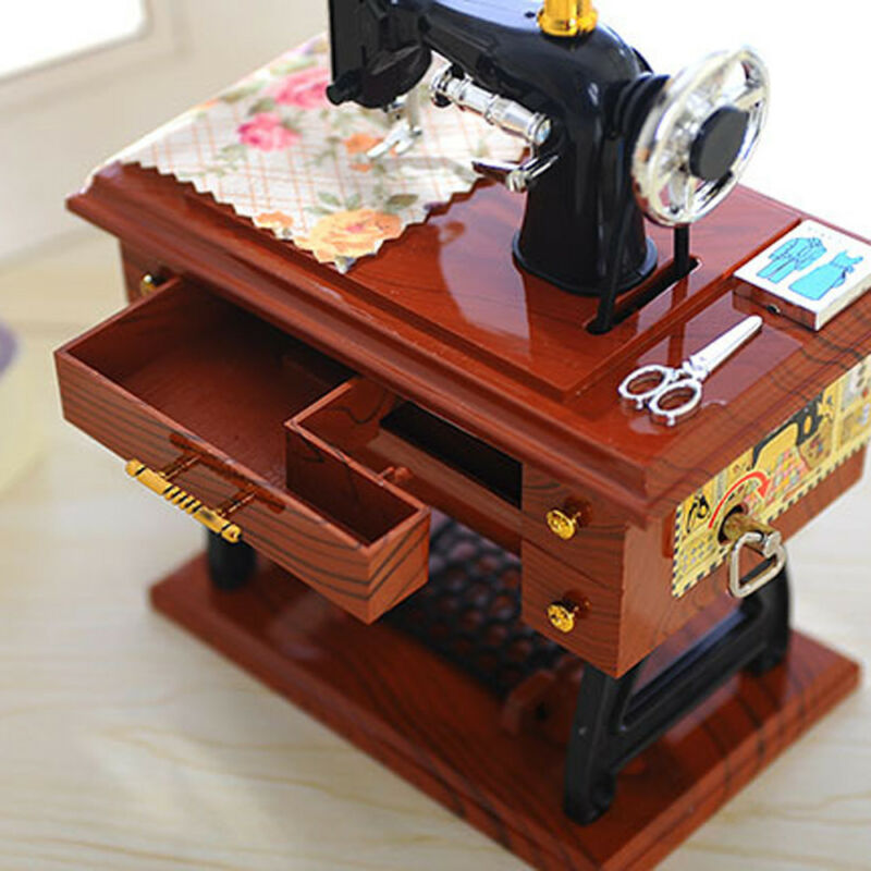 Mini Craft Retro Sewing Machine Decor | Luvikno
