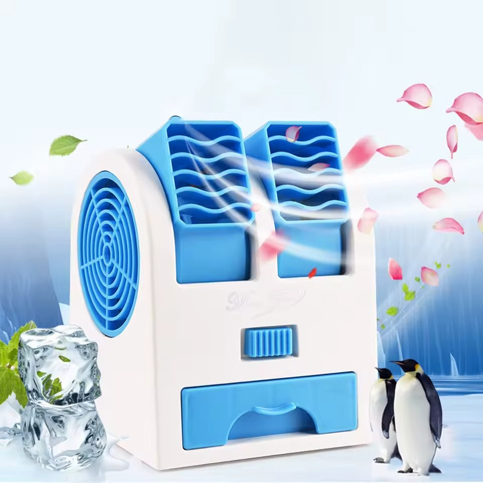 Dual-Outlet Turbo Cooling Desk Humidifier Fan | Luvikno