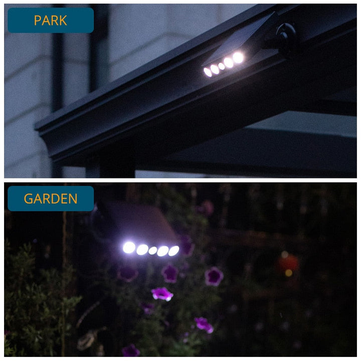 LED Solarlampe med bevegelsessensor for utendørs bruk | Luvikno