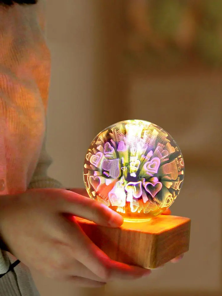 LumiNova 3D Nattlys | Fargeforandrende Stjernehimmel Lampe | USB LED Dekorativ Lys | For Soverom & Gaveideer Luvikno