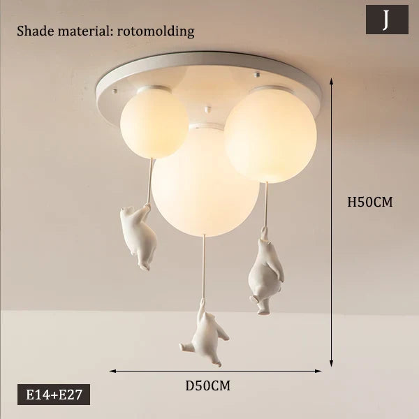 Hengende Bjørn Ballonger Lampe | Luvikno