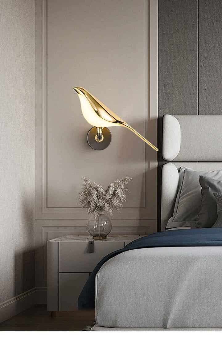 Gullfugl Vegglampe