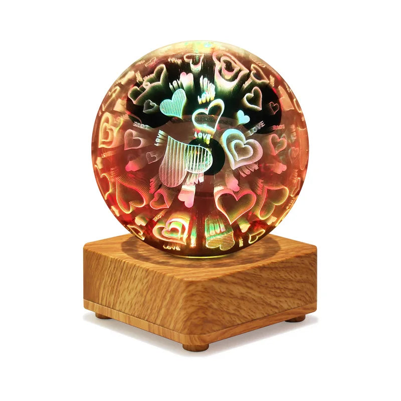 LumiNova 3D Nattlys | Fargeforandrende Stjernehimmel Lampe | USB LED Dekorativ Lys | For Soverom & Gaveideer Luvikno