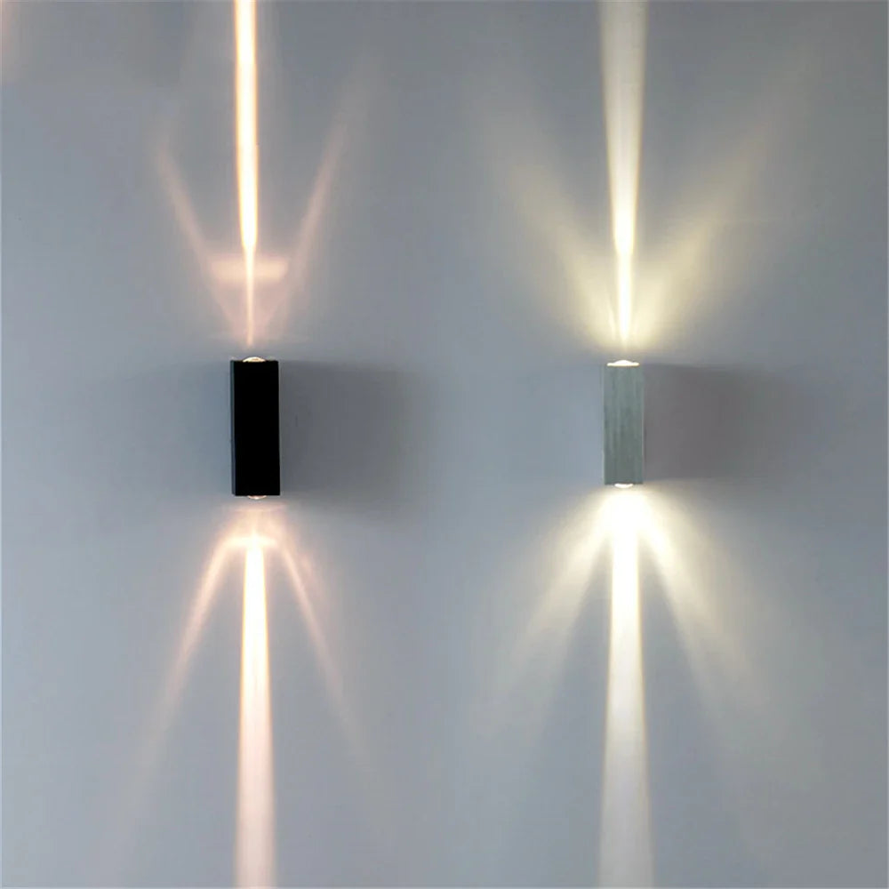 Luvikno | LED utendørs vegglampe Virelo Beam | IP65 vanntett | Aluminiumhus | For hage, terrasse og fasade | 85–265 V