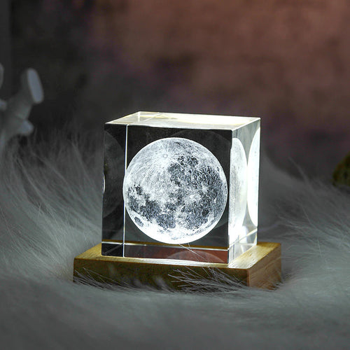 3D Krystall Torg Moon Nattlys | Luvikno