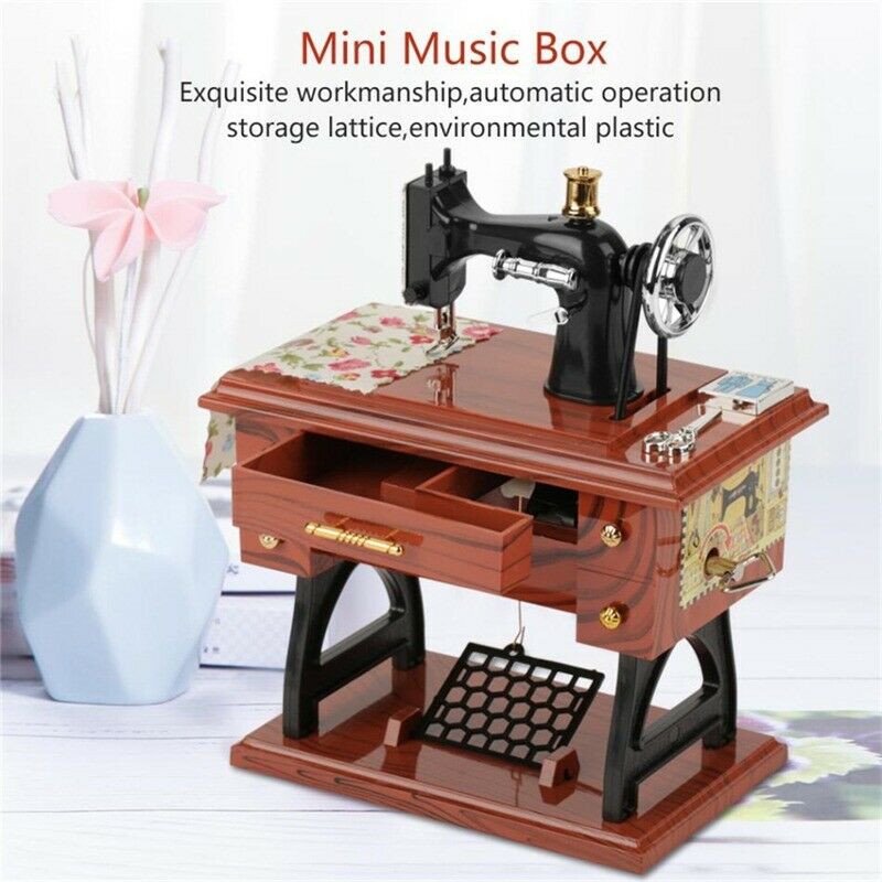 Mini Craft Retro Sewing Machine Decor | Luvikno