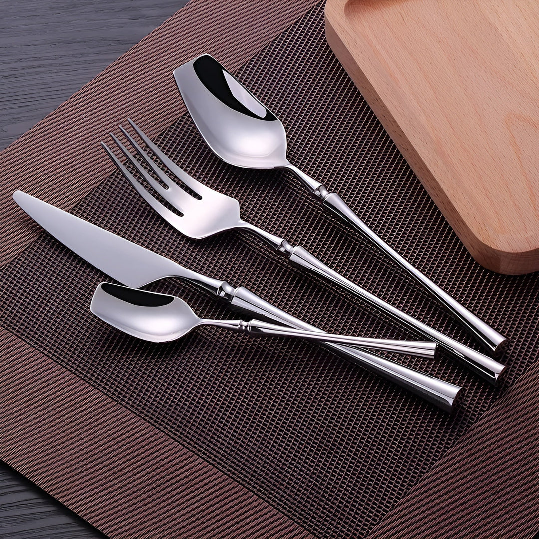 Bestikksett laget av rustfritt stål – Holdbart og Elegant | Perfekt for hverdags og gjester | Luvikno