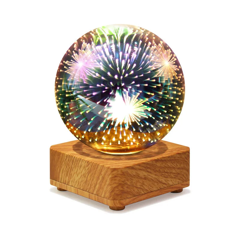 LumiNova 3D Nattlys | Fargeforandrende Stjernehimmel Lampe | USB LED Dekorativ Lys | For Soverom & Gaveideer Luvikno