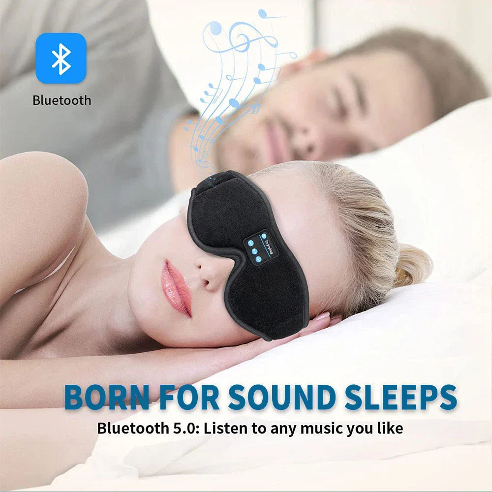 Luvikno | LuxeSlumber Bluetooth Søvnmaske | Nyt HD Lyd for Uavbrutt Hvile
