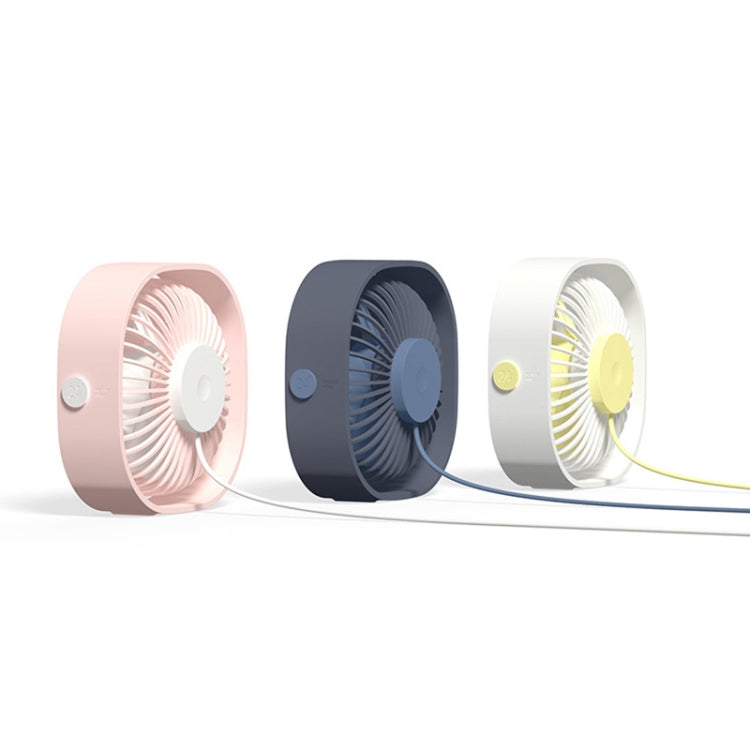 360 Grad Rotasjon Vind 3 Hastigheter Mini USB Skrivebordsvifte (Rosa) | Luvikno