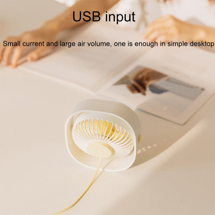 360 Grad Rotasjon Vind 3 Hastigheter Mini USB Skrivebordsvifte (Rosa) | Luvikno