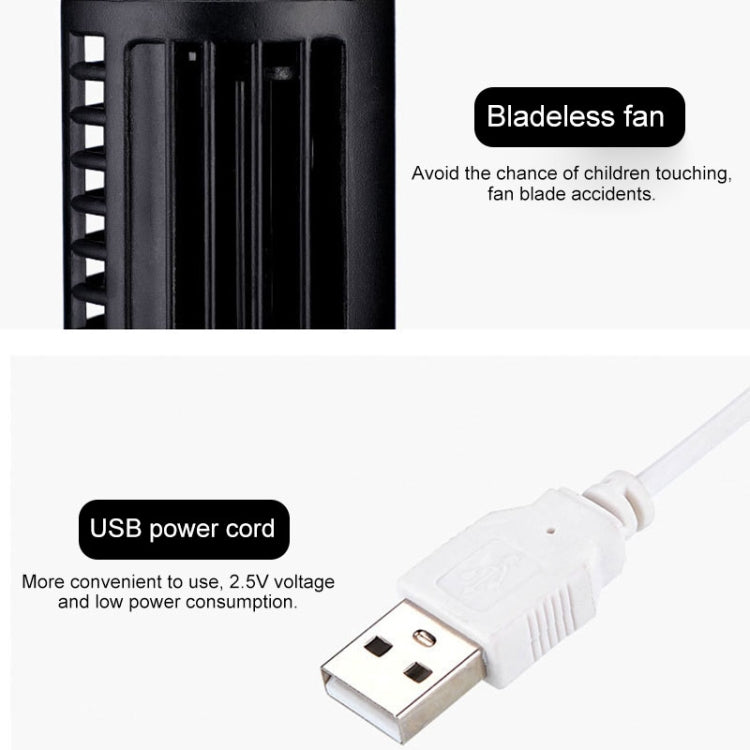 Tower Type USB Elektrisk Vifte Bladless Klimaanlegg Vifte (Svart) | Luvikno