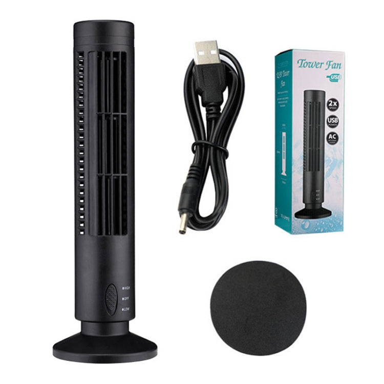 Tower Type USB Elektrisk Vifte Bladless Klimaanlegg Vifte (Svart) | Luvikno