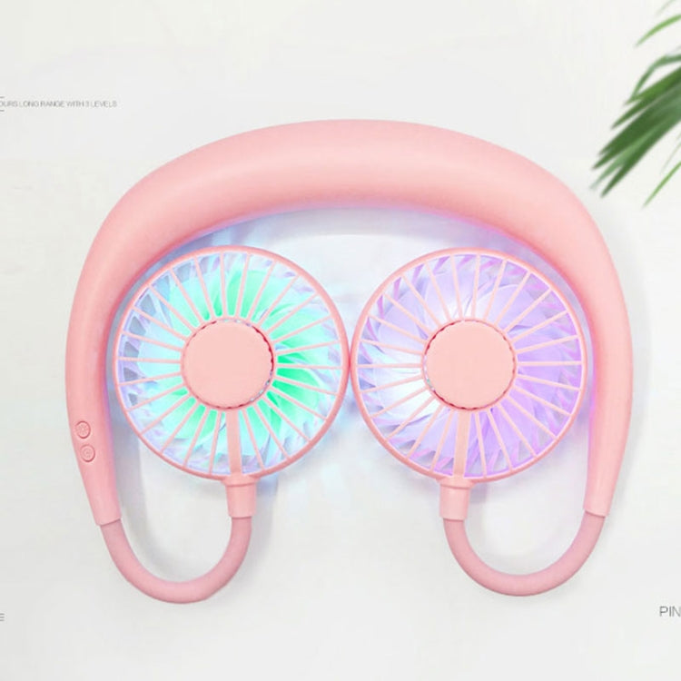 Kreativ Mini Hengende Nakke Type Vifte Utendørs LED Vifte (Rosa) | Luvikno