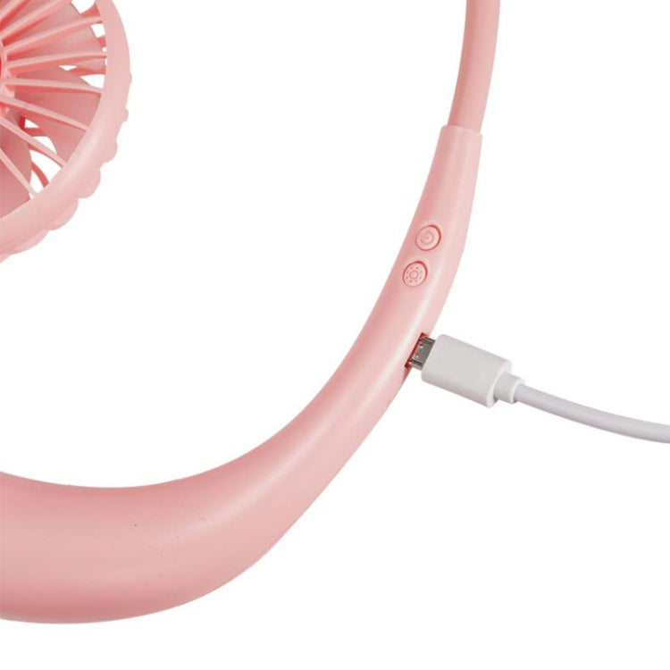 Kreativ Mini Hengende Nakke Type Vifte Utendørs LED Vifte (Rosa) | Luvikno