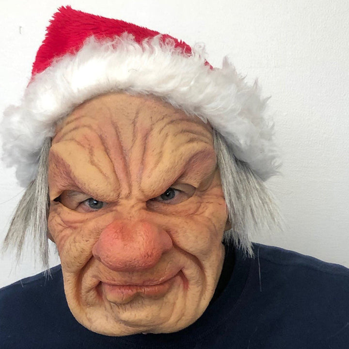 Realistisk Gammel Mann Maske – Halloween og Cosplay Lateks Maske med Bevegelig Mun | Luvikno