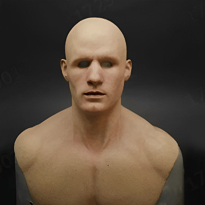 Realistisk Gammel Mann Maske – Halloween og Cosplay Lateks Maske med Bevegelig Mun | Luvikno