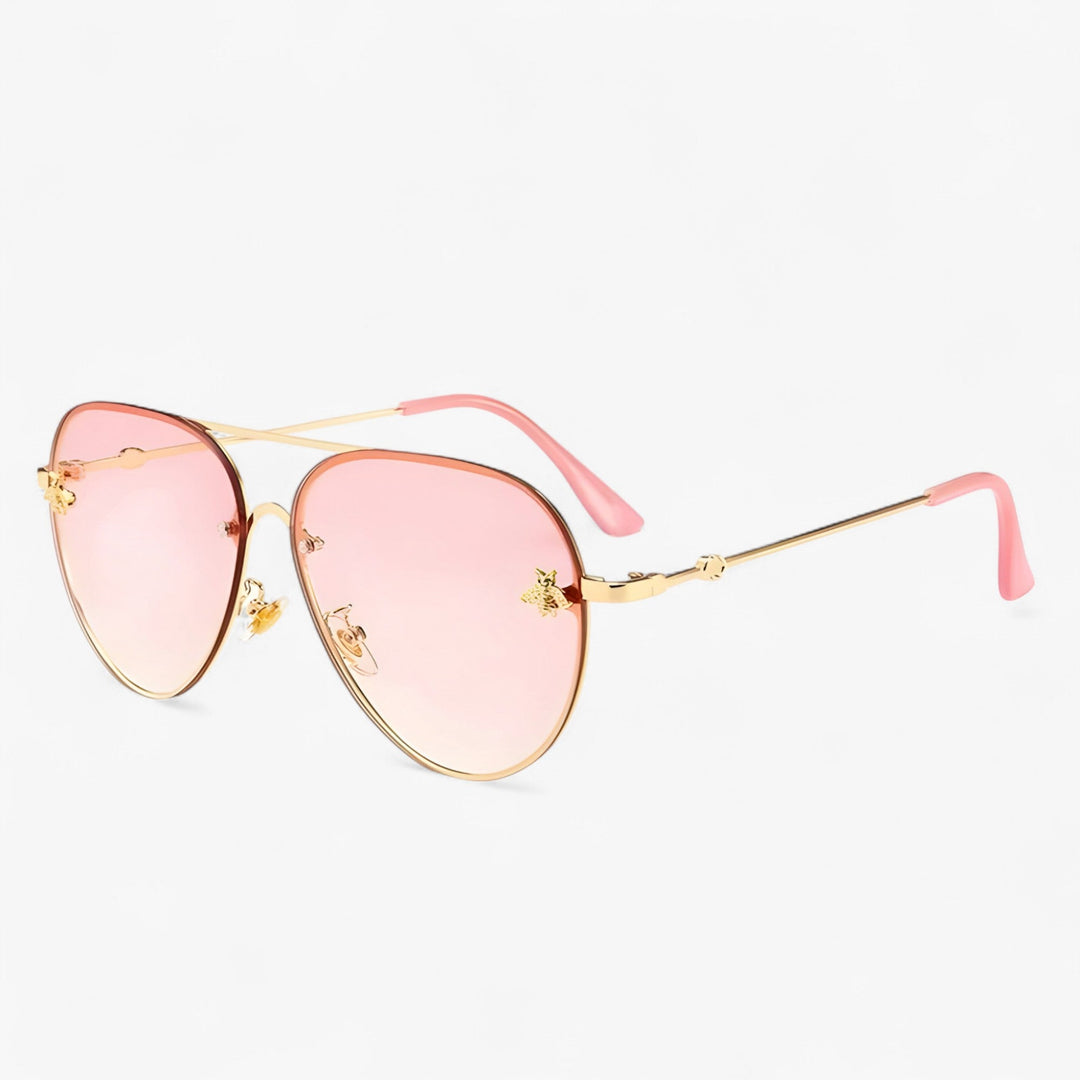 Vintage Pilot Solbriller med Bie Detalj – Halcyon | Luvikno