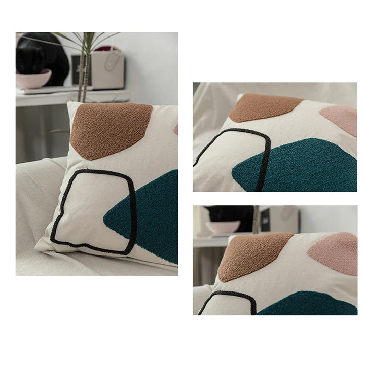 Black Cat & Garden Tufted Putekcase | Luvikno