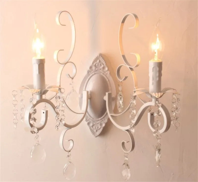 CrystalGlow Vegglampe - Vintage Black LED Belysning Luvikno