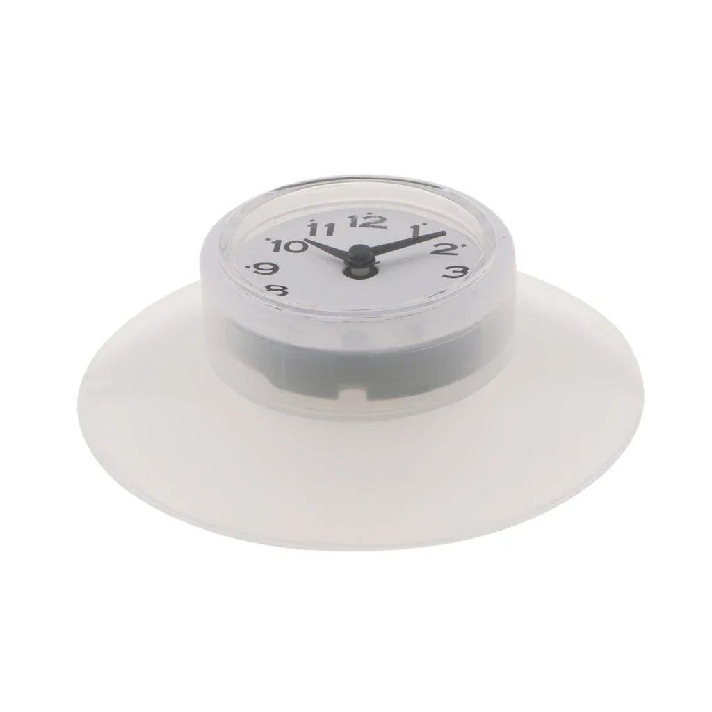 WaterProofClock – Kompakt Sugekopp Klokke for Bad Luvikno