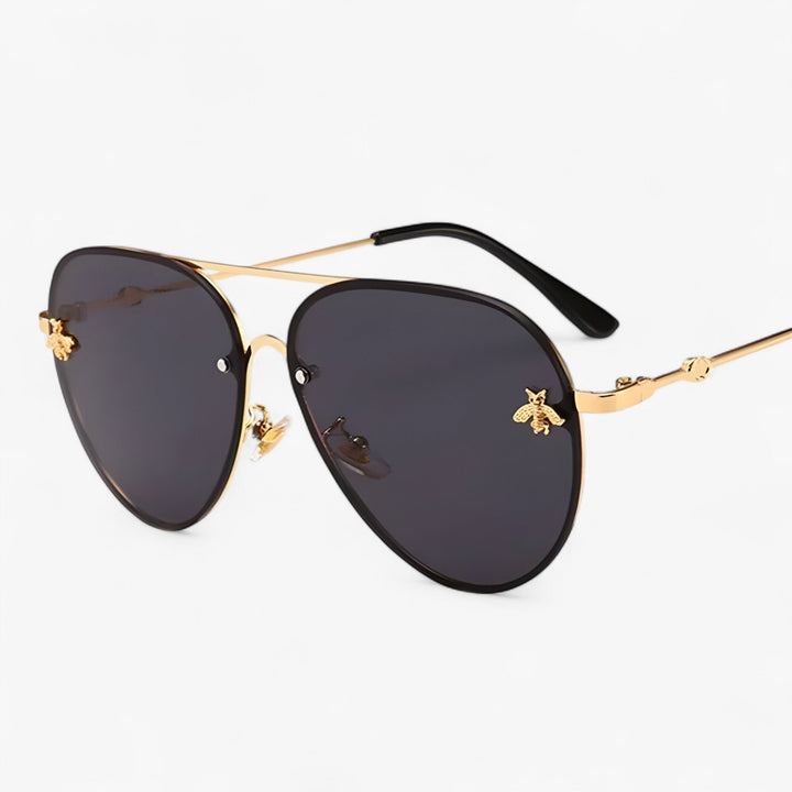 Vintage Pilot Solbriller med Bie Detalj – Halcyon | Luvikno