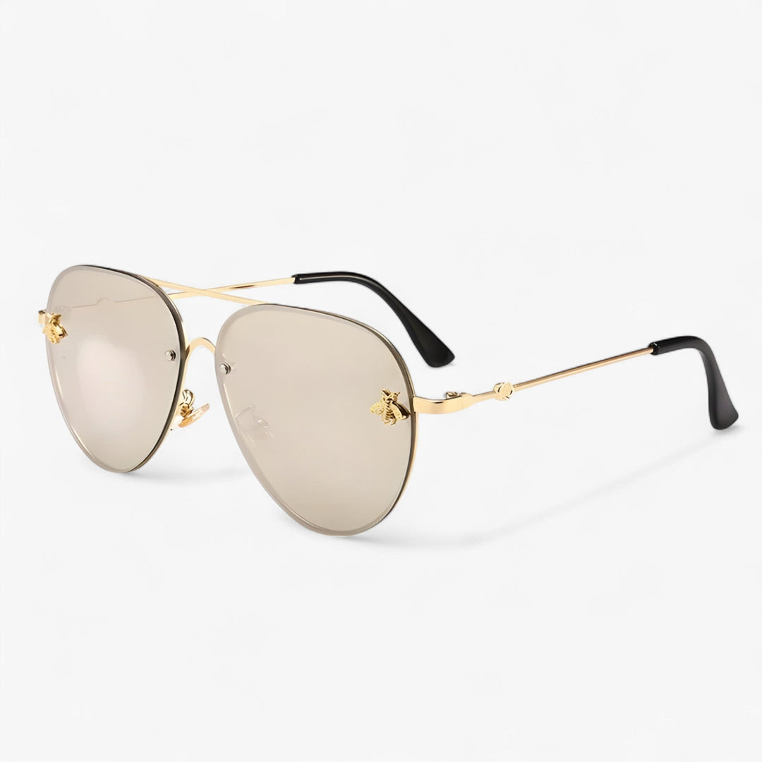 Vintage Pilot Solbriller med Bie Detalj – Halcyon | Luvikno