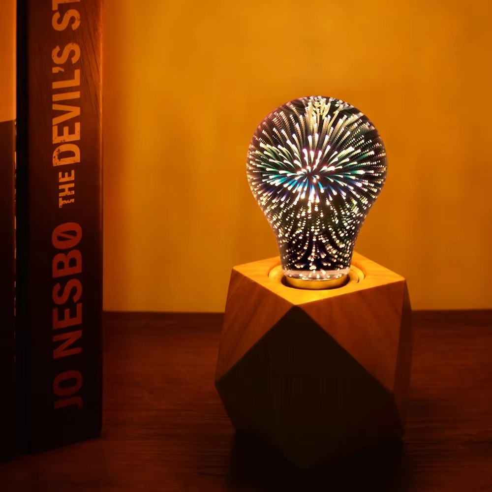 3D Starburst LED-pære – Vintage Edison fyrverkeri lys – E27 Luvikno