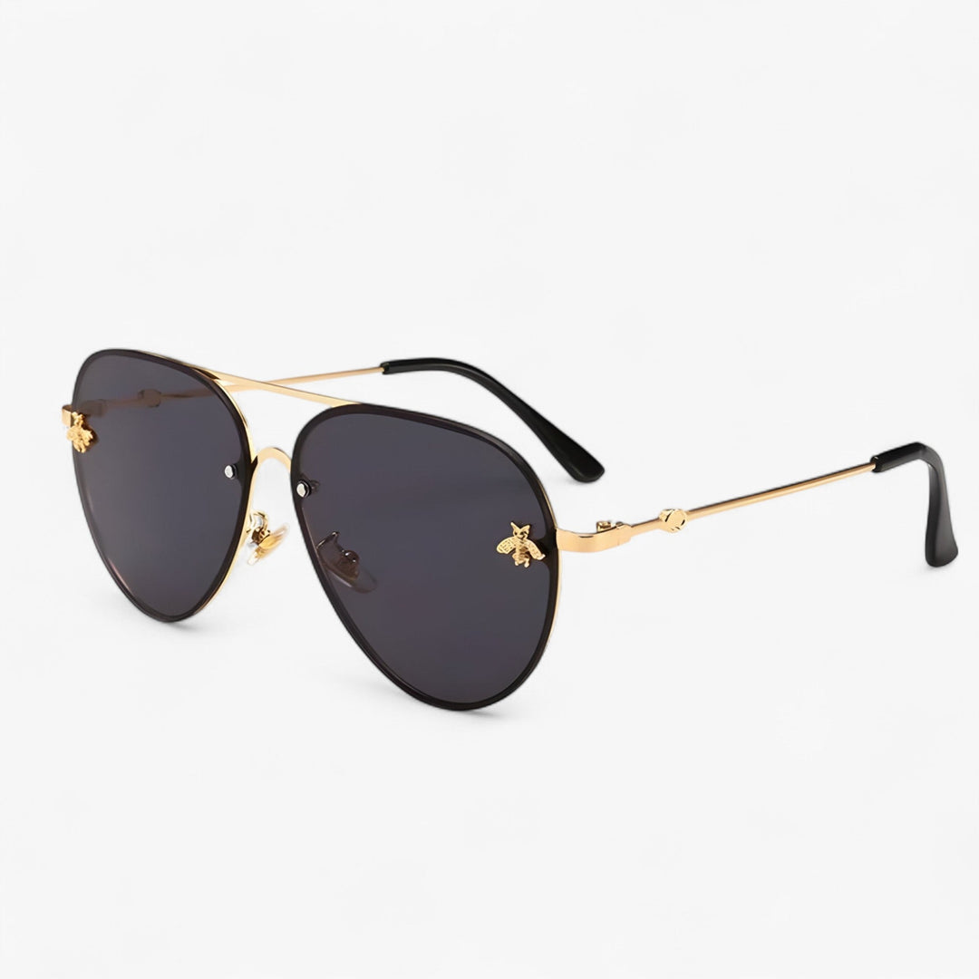 Vintage Pilot Solbriller med Bie Detalj – Halcyon | Luvikno
