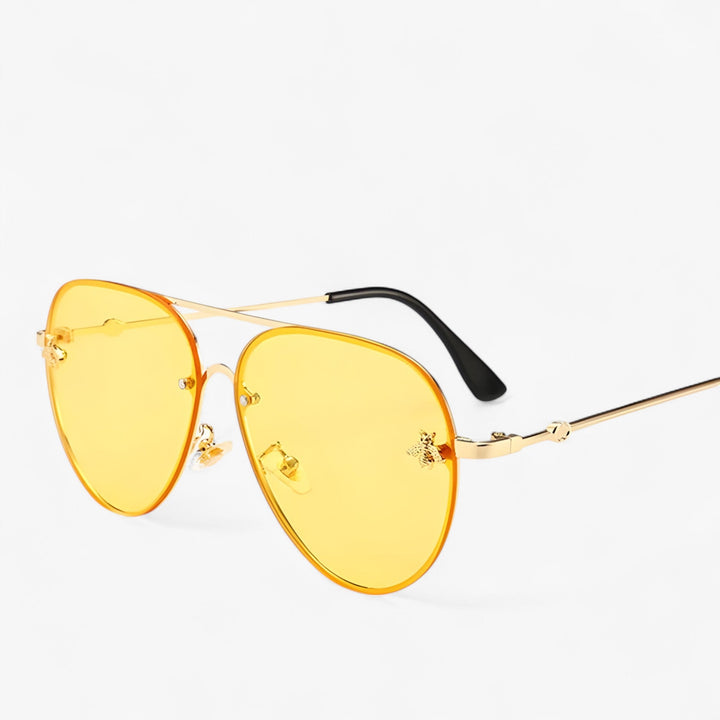Vintage Pilot Solbriller med Bie Detalj – Halcyon | Luvikno
