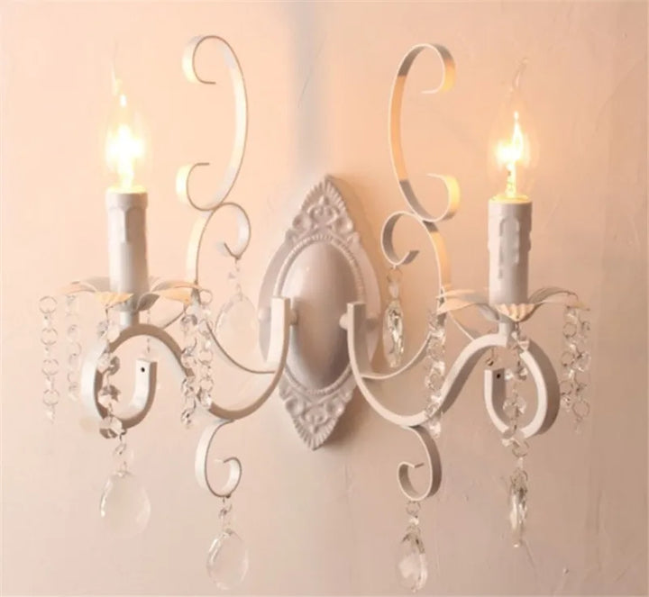 CrystalGlow Vegglampe - Vintage Black LED Belysning Luvikno
