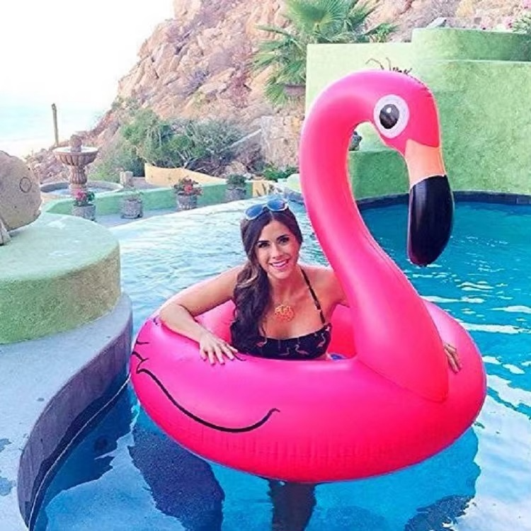 Pink Flamingo Oppblåsbar Bassengflåte Luvikno