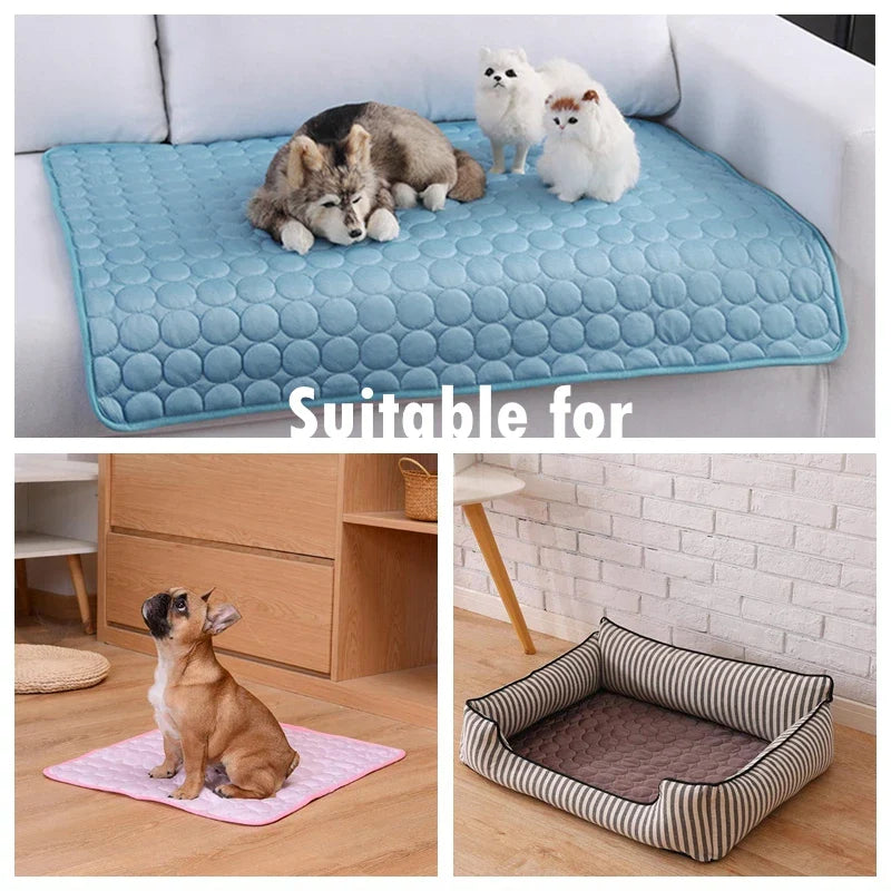 Sommerkjøling hundematte: Pustende pute for hunder og katter - Vaskbar kjæledyrteppe for små, mellomstore og store hunder, ideell for biler | Luvikno