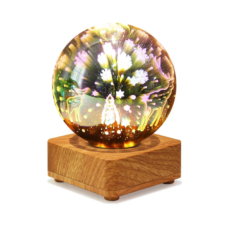 LumiNova 3D Nattlys | Fargeforandrende Stjernehimmel Lampe | USB LED Dekorativ Lys | For Soverom & Gaveideer Luvikno