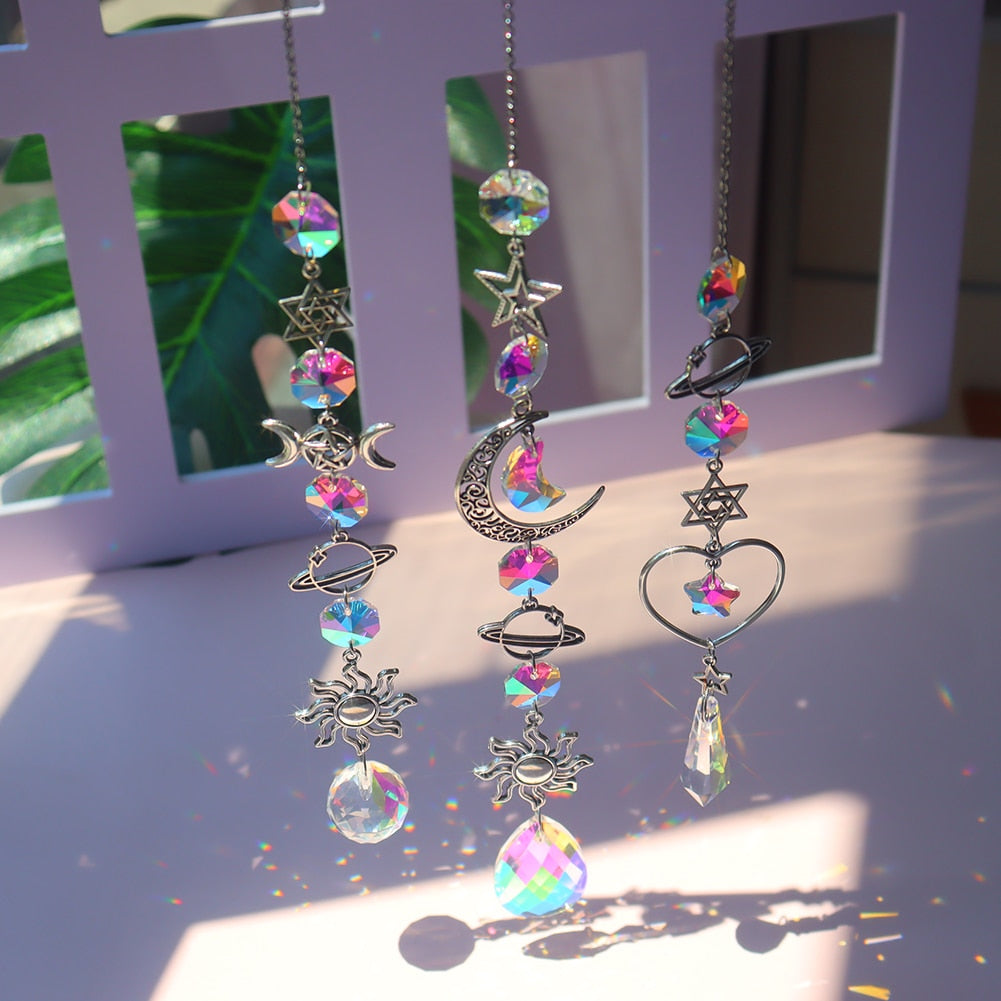 Dream Combo Symphony Crystal Vindklokke Måne Solfanger | Luvikno