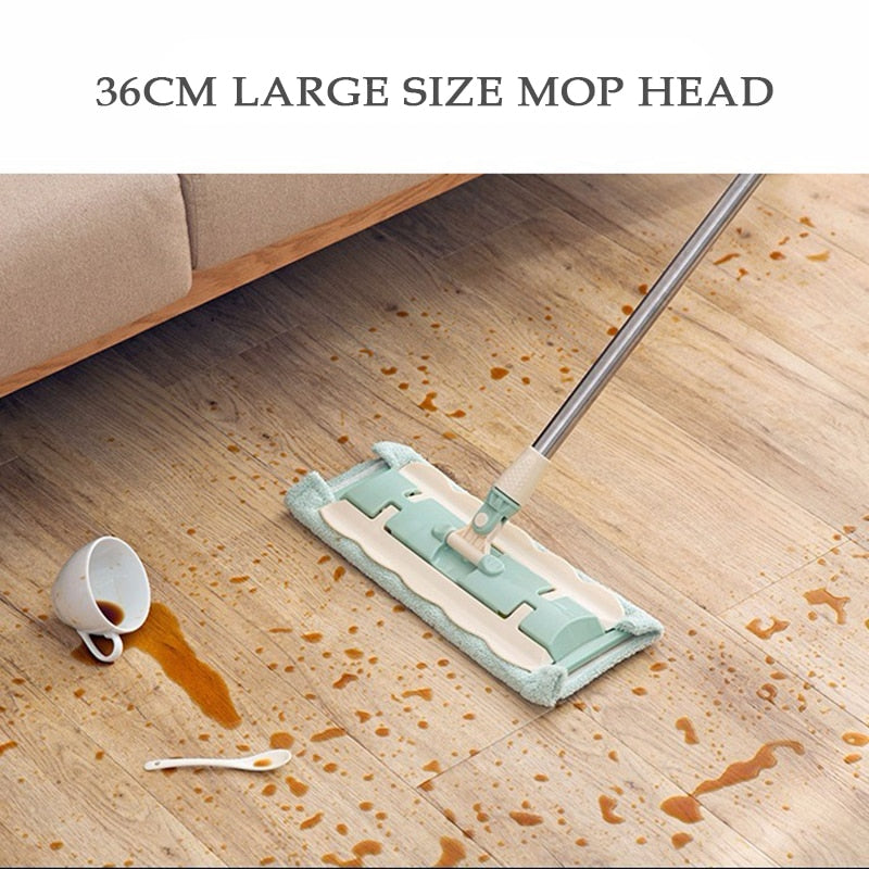360 Grad Teleskopisk Stor Flat Mop | Luvikno