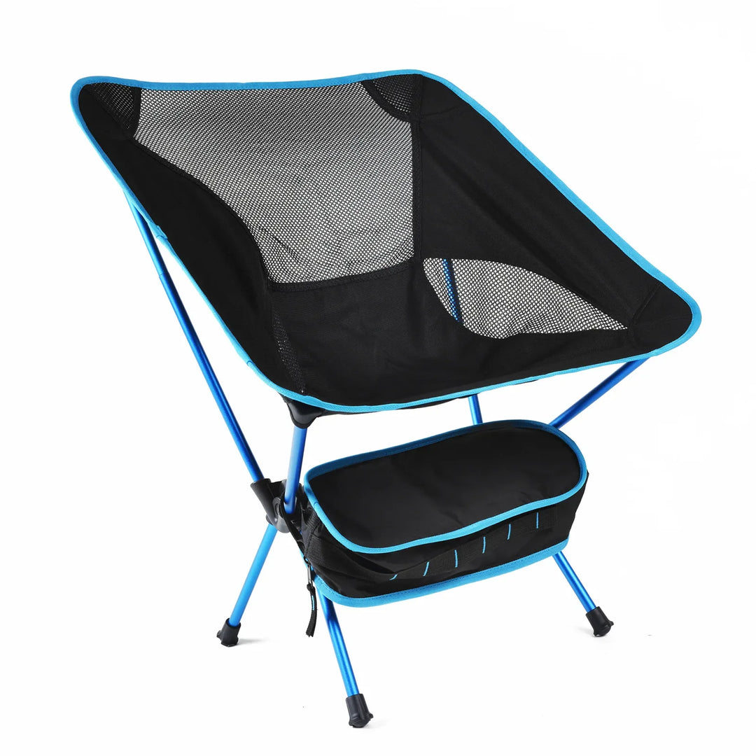 Luvikno | Campingstol & strandteppe sett Flexora | Ultralett & sammenleggbar | Inkluderer sandfri piknikmatte | For strand, fotturer & fiske
